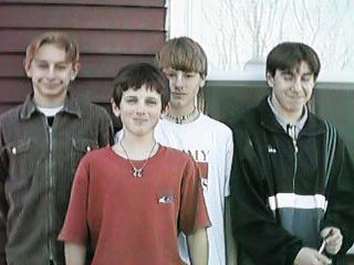 Picture of Ben and his friends (left to right) Ben, Brian, Curtis and Ryan