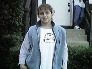 Picture of Kaye on the first day of school, 1999