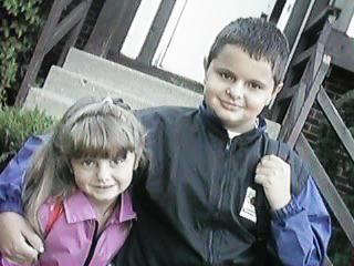 Picture of Daegan and Matt on the first day of school 1999