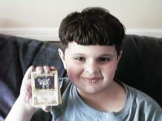 Picture of Matt with his Pokemon cards taken on March 29th